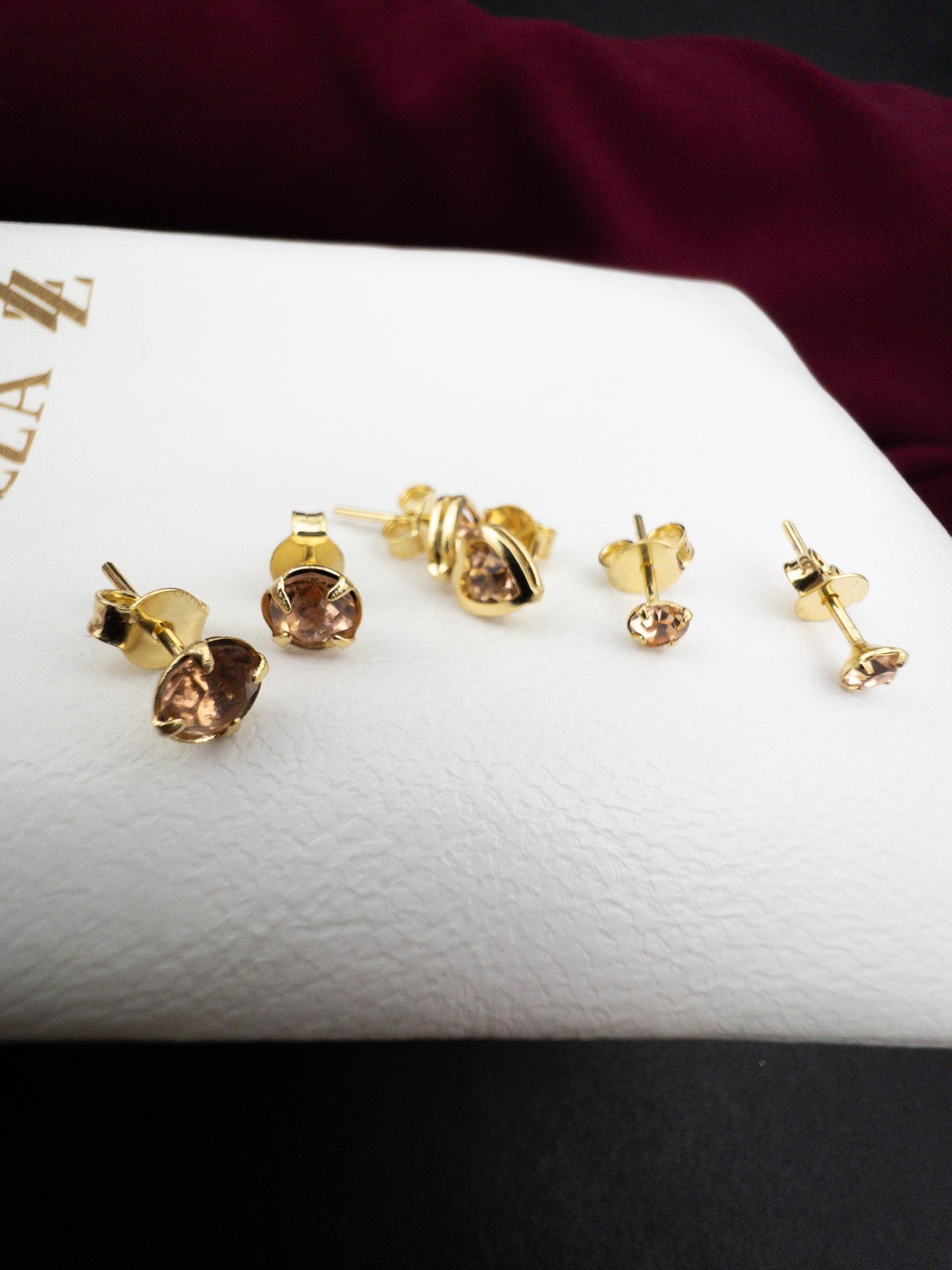 Trio de Brincos Ponto de Luz - Banhado a Ouro 18k