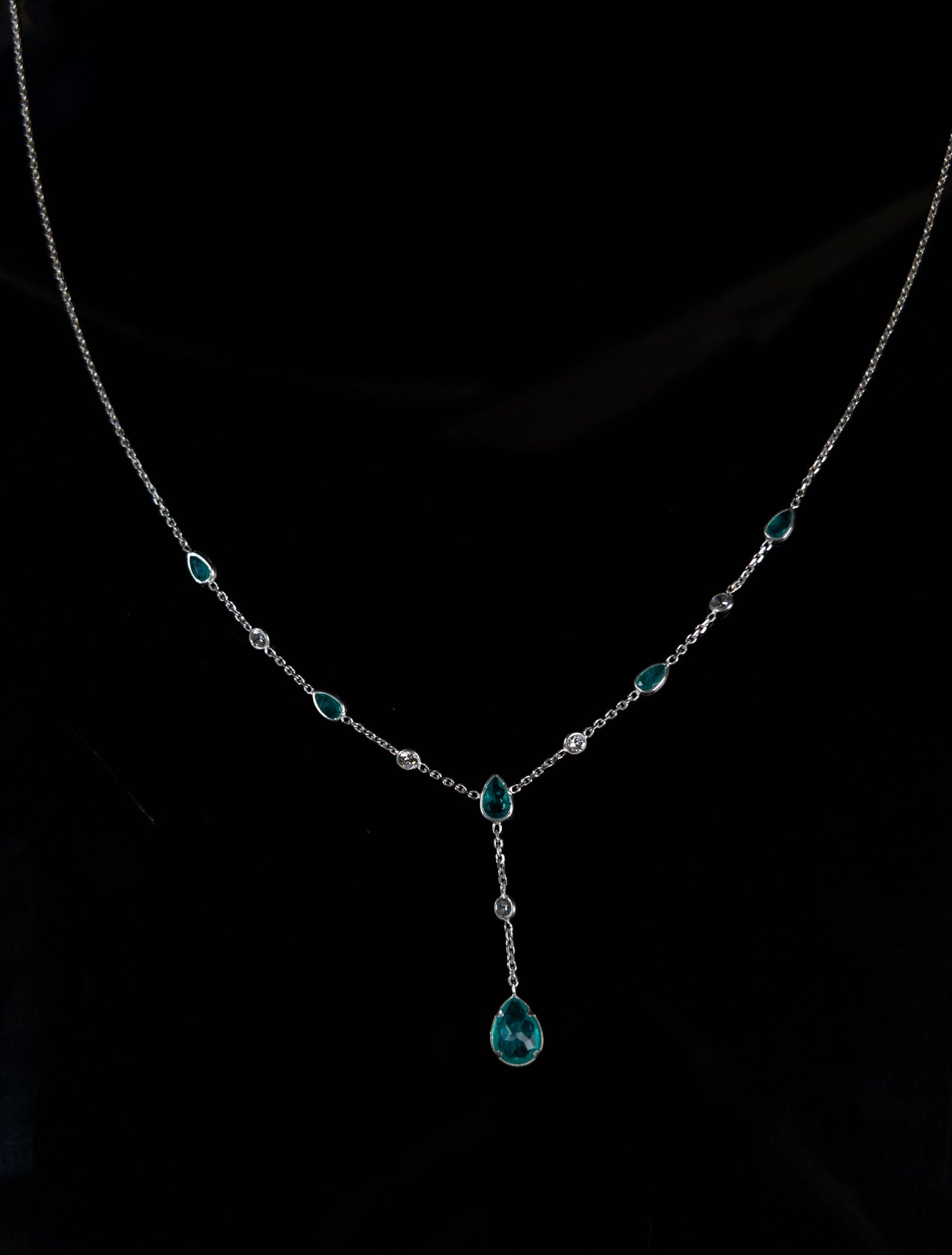 Colar Gravatinha com Pedra Fusion - Prata 925