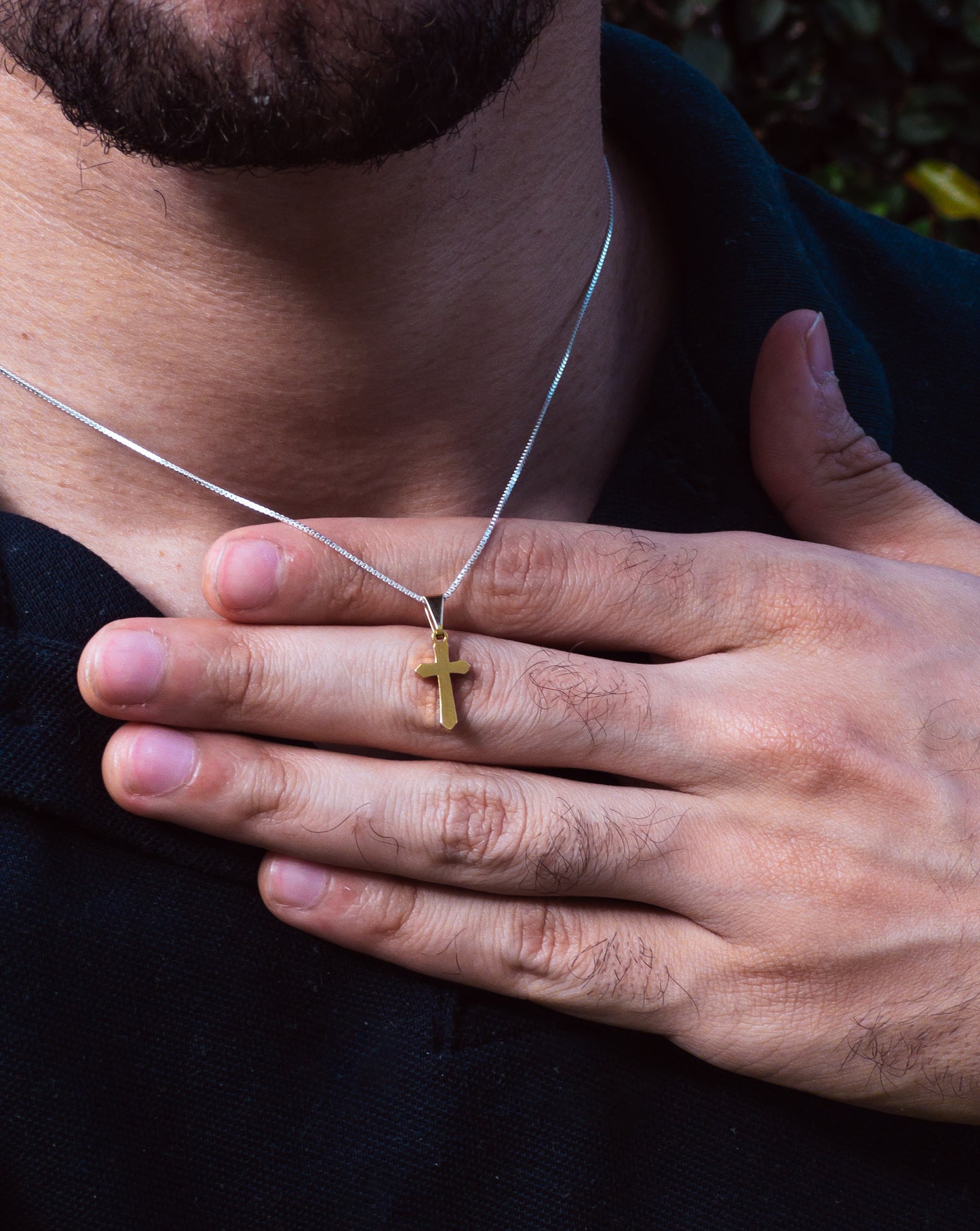 Pingente de Cruz - Banhado a ouro 18k