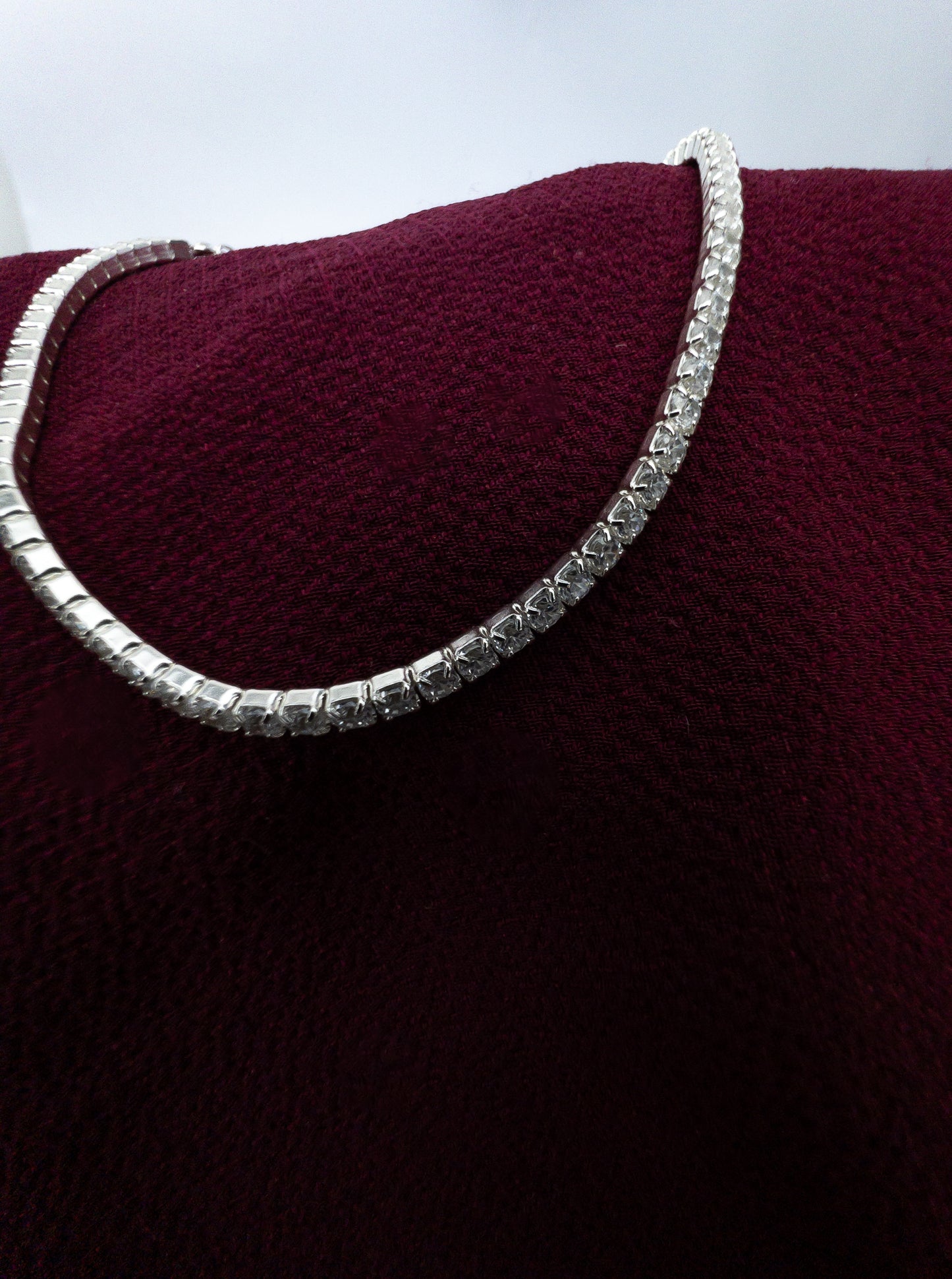 Pulseira Prata 925 - Riviera Cristal 13,5cm + 6 cm extensor