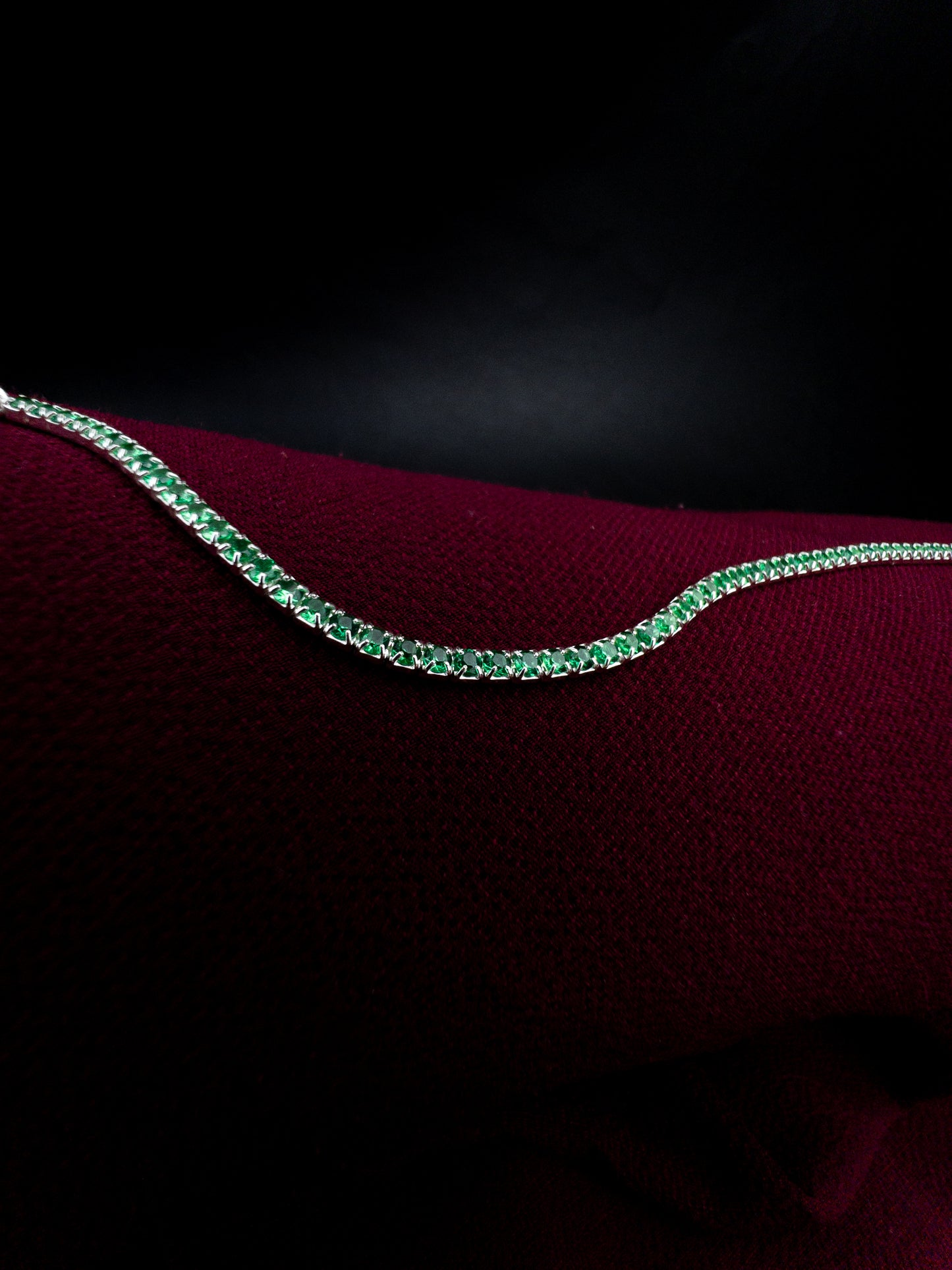 Pulseira Riviera Esmeraldas - Prata 925 13,5 cm + 6 cm extensor