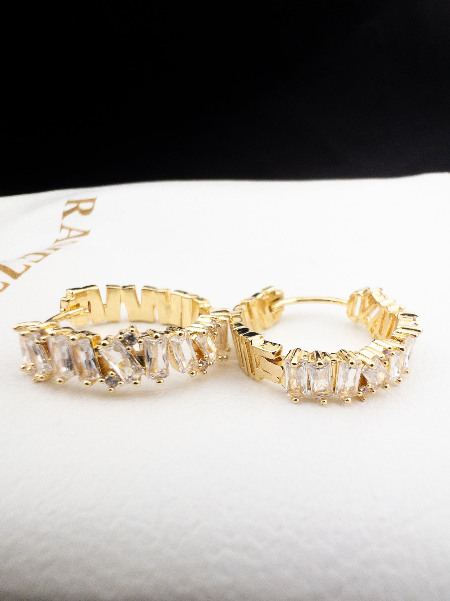 Brinco Argola Cravejada - Banhado a Ouro 18k