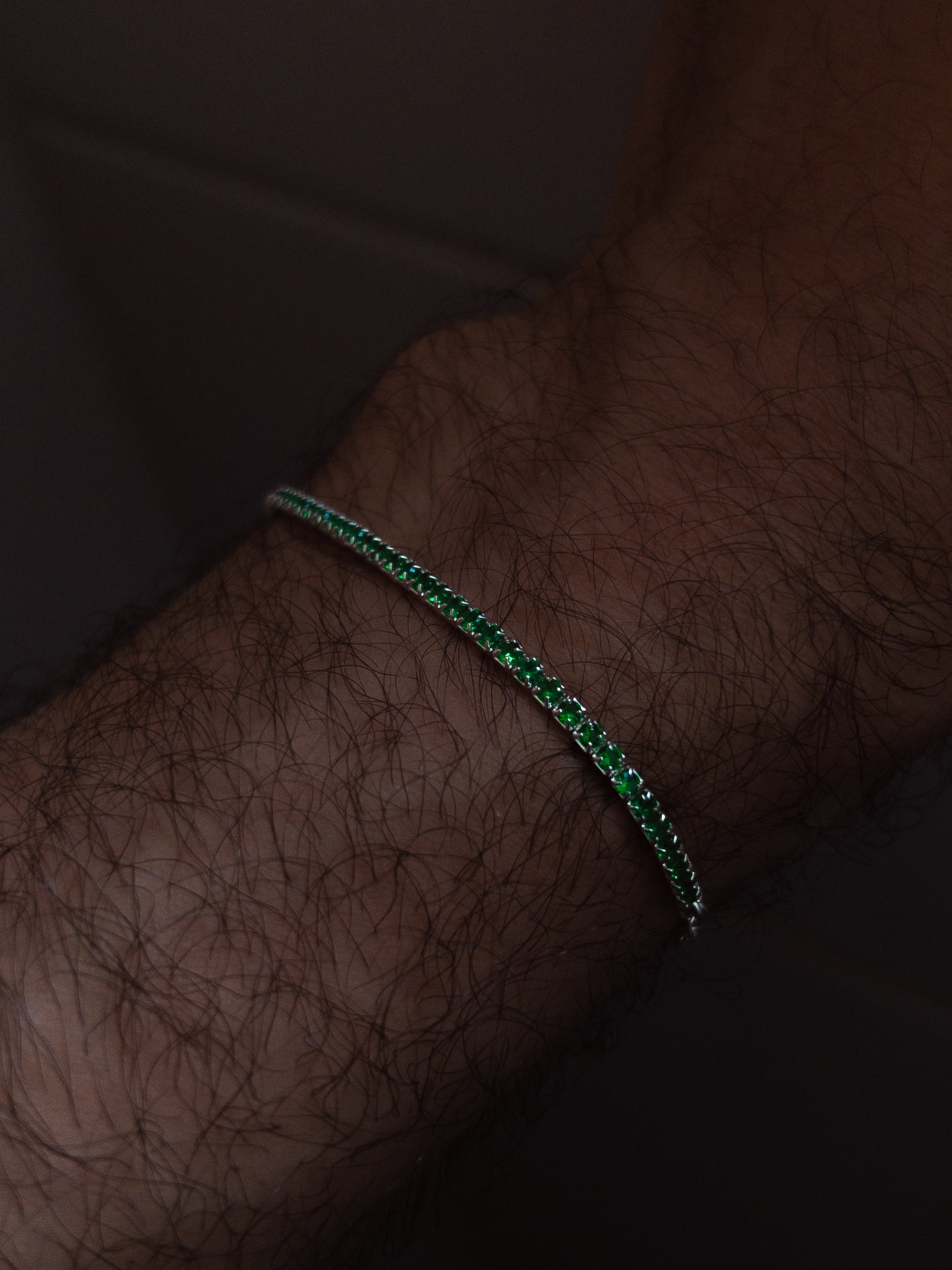Pulseira Riviera Esmeraldas - Prata 925 13,5 cm + 6 cm extensor