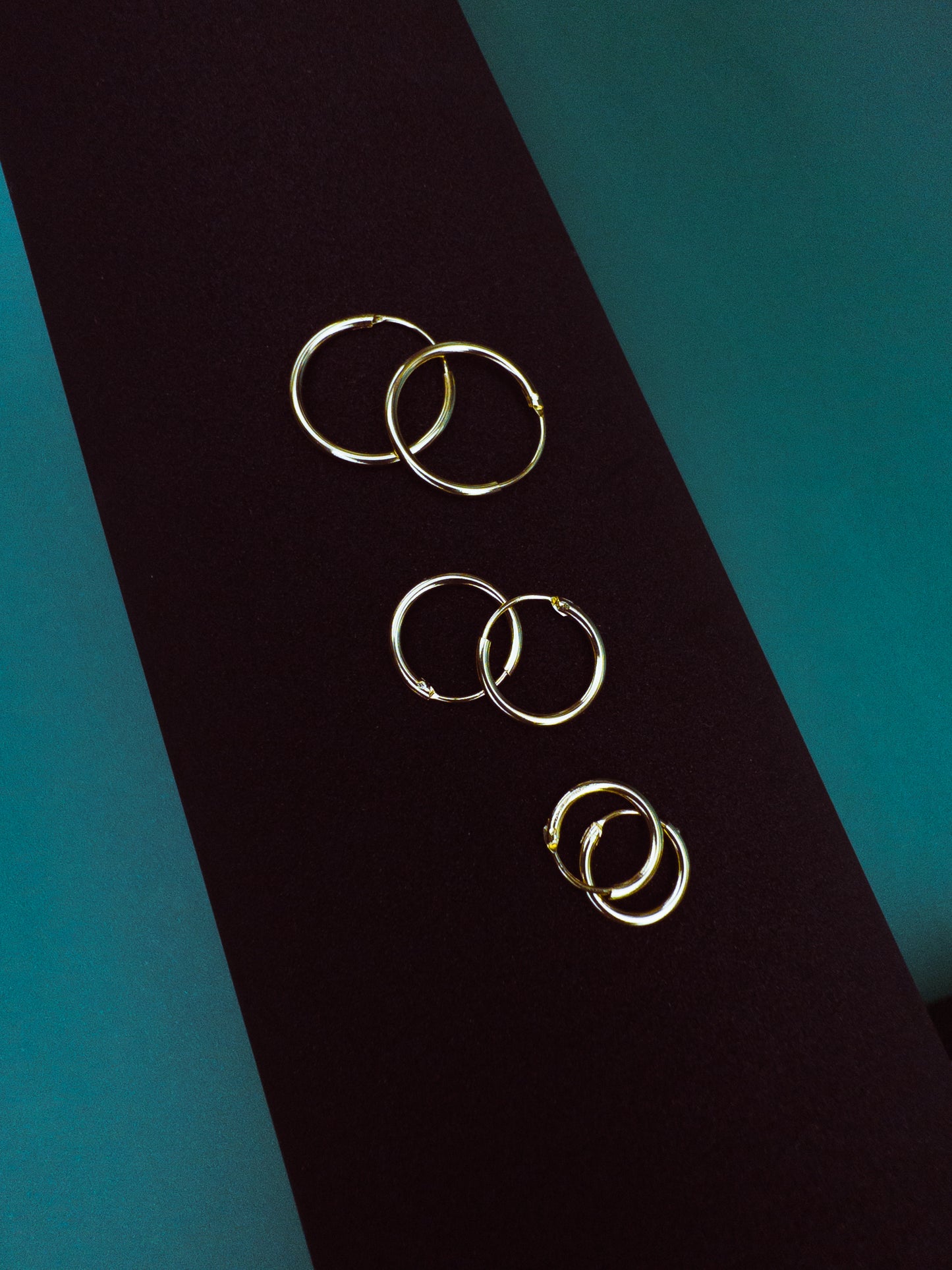 Trio de Brinco Argola - Banhado a Ouro 18k