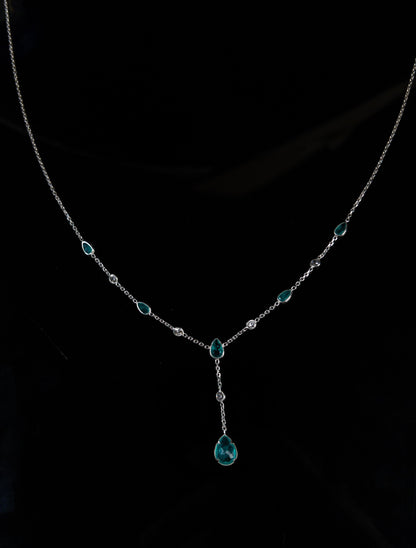 Colar Gravatinha com Pedra Fusion - Prata 925