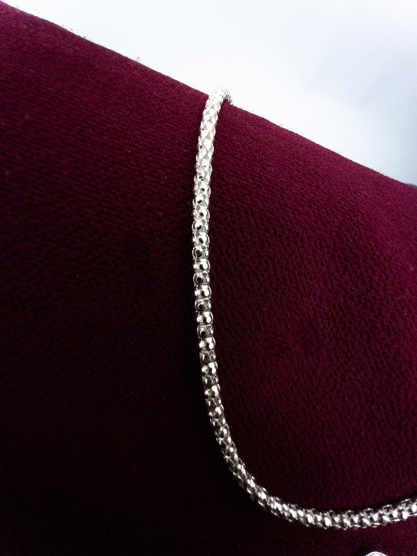 Corrente Pipoca - Prata 925