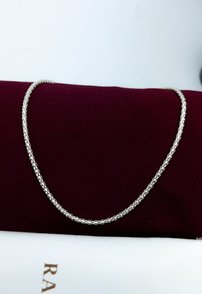 Corrente Pipoca - Prata 925
