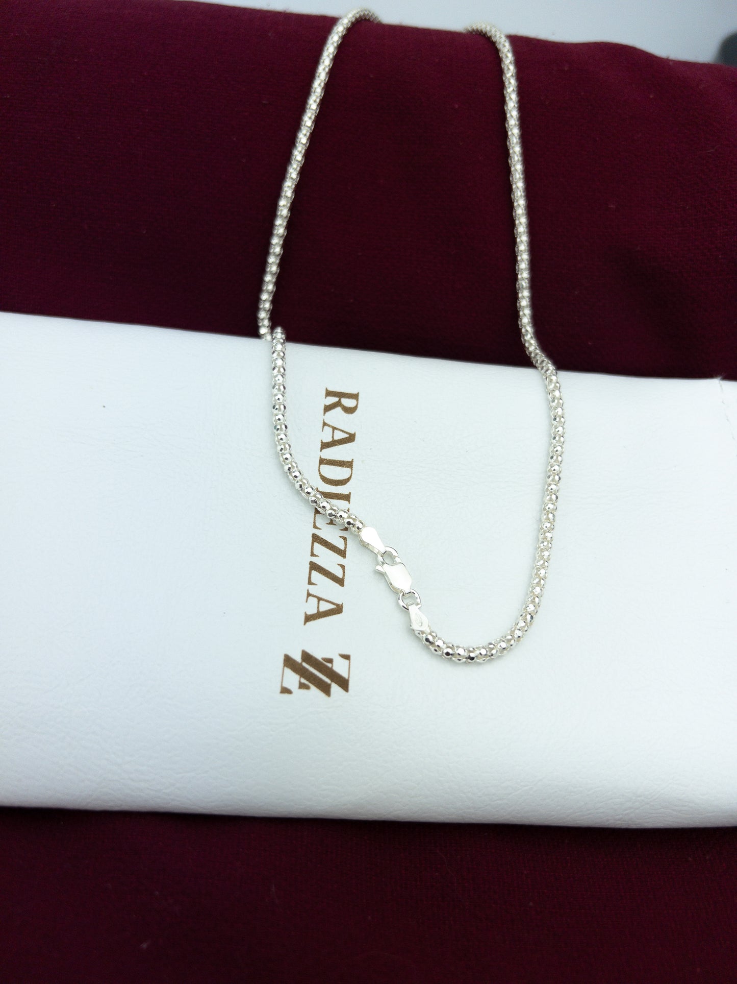 Corrente Pipoca - Prata 925