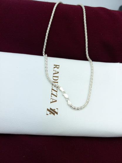 Corrente Pipoca - Prata 925