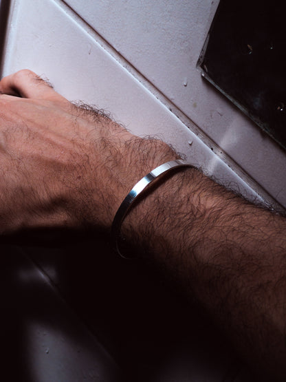 Bracelete Liso de Prata  925 Maciço