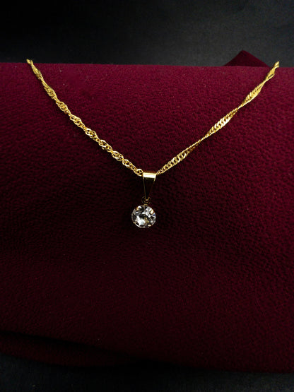 Gargantilha Ponto de Luz 45cm - Banhado a Ouro 18k