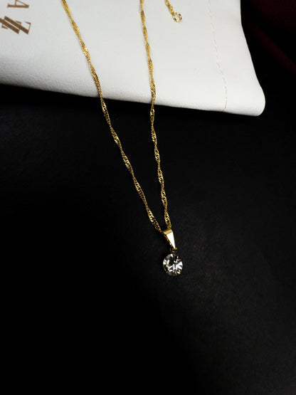 Gargantilha Ponto de Luz 45cm - Banhado a Ouro 18k
