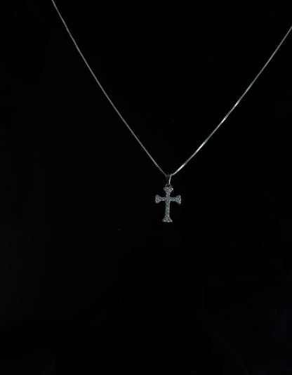 Pingente de Cruz com Microzircônias - Prata 925